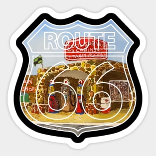 Route 66 - Cool Springs gas station in Arizona- WelshDesigns Sticker